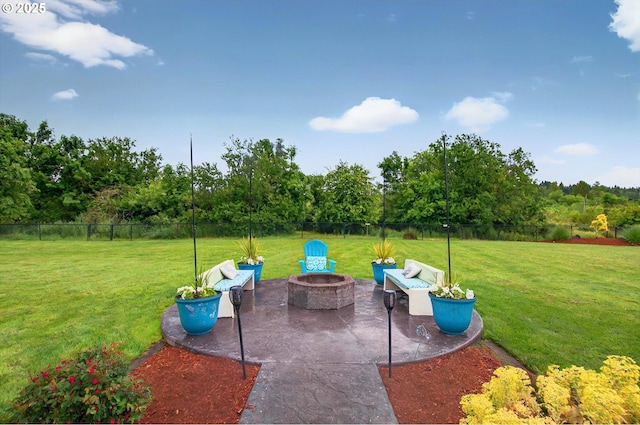 16215 NE 171st Ct, Brush Prairie, WA 98606 - view of patio featuring a fire pit
