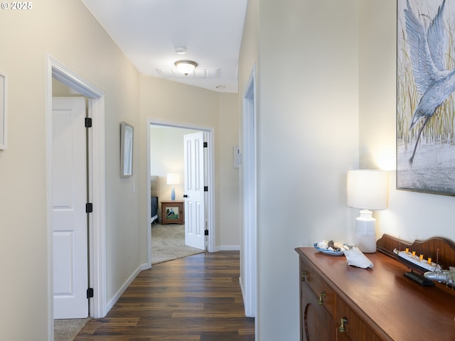 54179 Gould Rd, Bandon, OR 97411 - hallway featuring dark wood-style flooring
