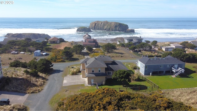 54179 Gould Rd, Bandon, OR 97411 - aerial view of property and surrounding area featuring expansive beach