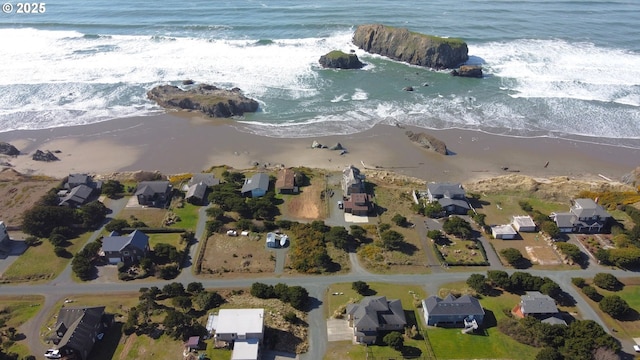 54179 Gould Rd, Bandon, OR 97411 - aerial view of property and surrounding area with expansive coastline and nearby suburban area