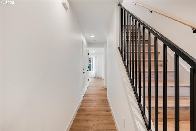 7143 SW Sagert St Unit 106, Tualatin, OR 97062 - corridor with baseboards, recessed lighting, and light wood-style floors