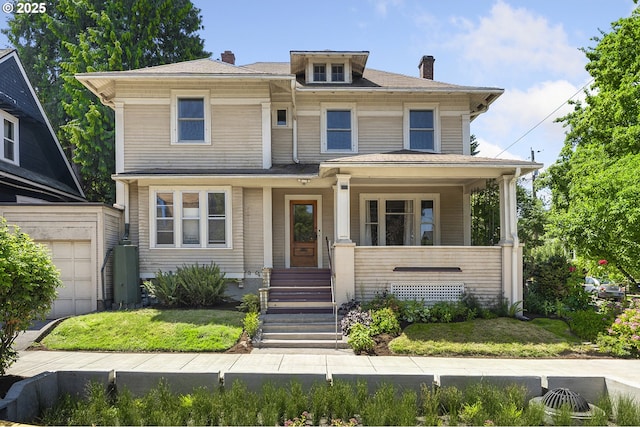 1904 SE Alder St, Portland, OR 97214 - traditional style home featuring a chimney and a porch
