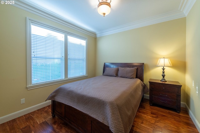 703 SE Keel Ave, Lincoln City, OR 97367 - bedroom with ornamental molding, baseboards, and wood finished floors