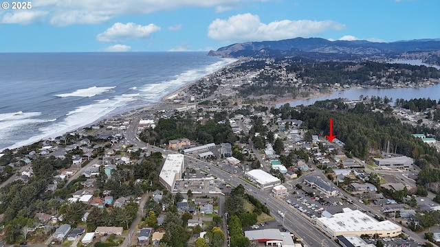 703 SE Keel Ave, Lincoln City, OR 97367 - drone / aerial view with a water view