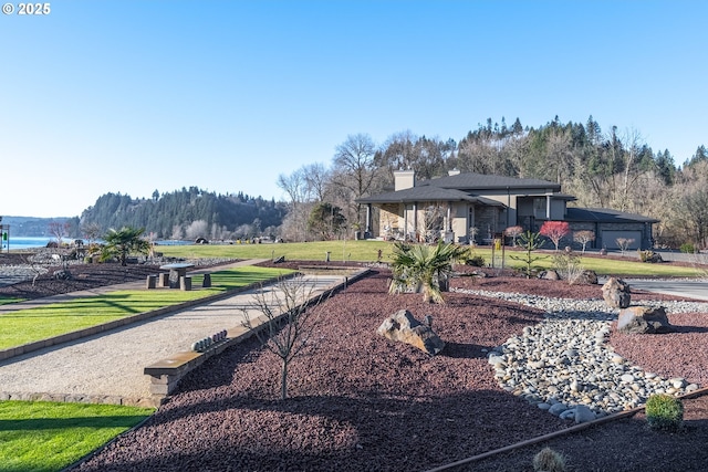 exterior space with a lawn