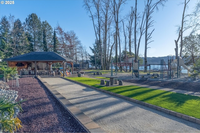 view of home's community featuring a gazebo