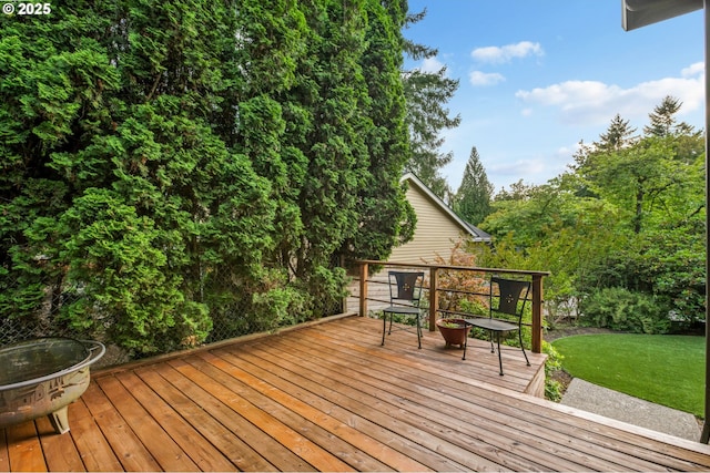 16909 Crestview Dr, Lake Oswego, OR 97034 - wooden terrace with a lawn