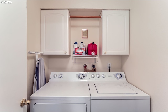 4730 SW 189th Pl, Beaverton, OR 97078 - laundry room featuring washing machine and dryer and cabinet space