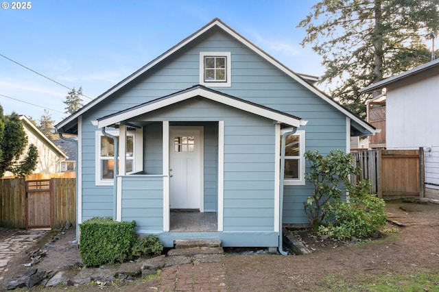 view of bungalow