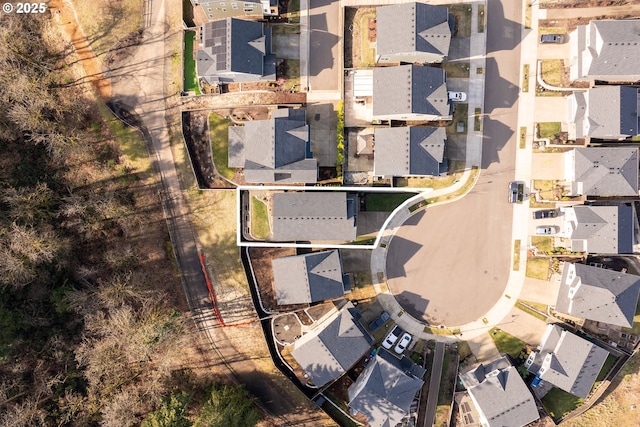 aerial view with a residential view