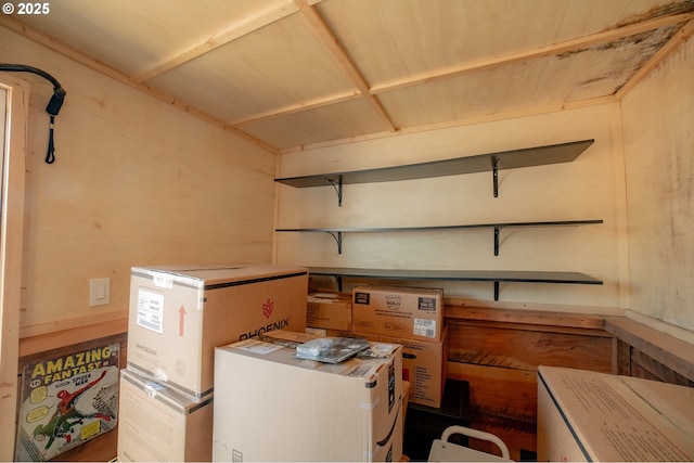 view of storage area