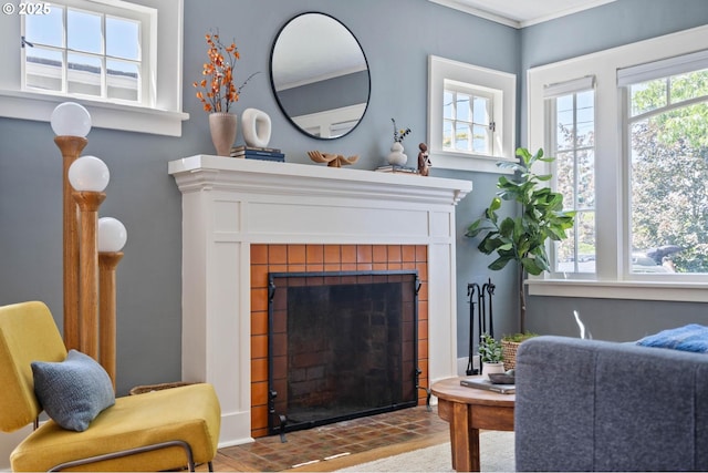 3620 NE 80th Ave, Portland, OR 97213 - living area featuring a tiled fireplace