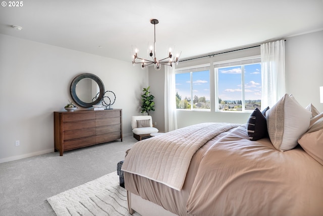 5591 N 87th Ave, Camas, WA 98607 - carpeted bedroom with a chandelier and baseboards