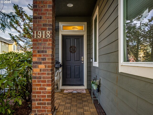 view of doorway to property