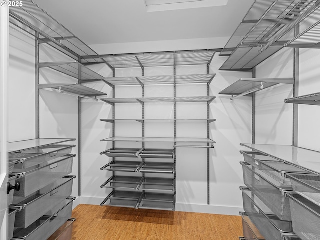 view of walk in closet