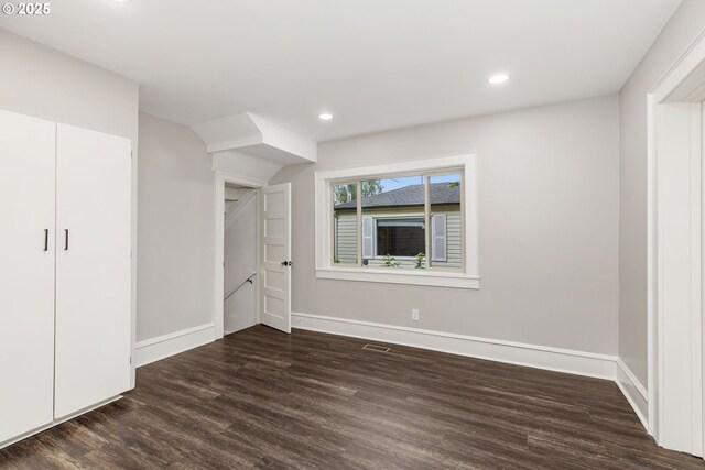 9605 N Hodge Ave, Portland, OR 97203 - unfurnished bedroom featuring wood finished floors, recessed lighting, and baseboards