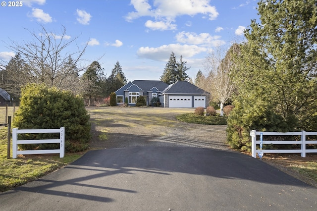 view of front facade with a garage