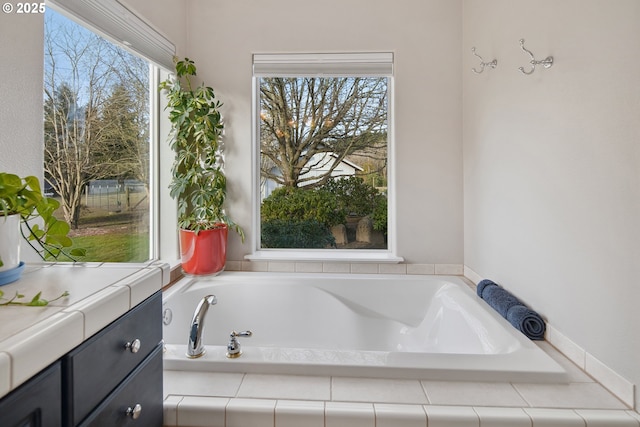 bathroom with a bath