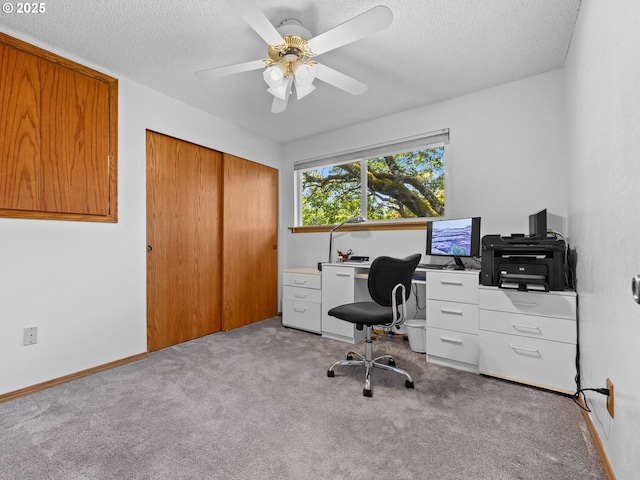 19085 SW Jaylee St, Beaverton, OR 97078 - carpeted office with a textured ceiling and ceiling fan