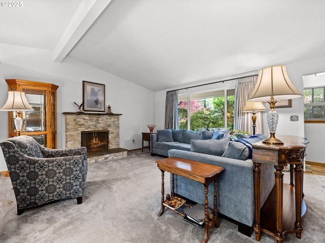 19085 SW Jaylee St, Beaverton, OR 97078 - living room featuring a fireplace and carpet flooring