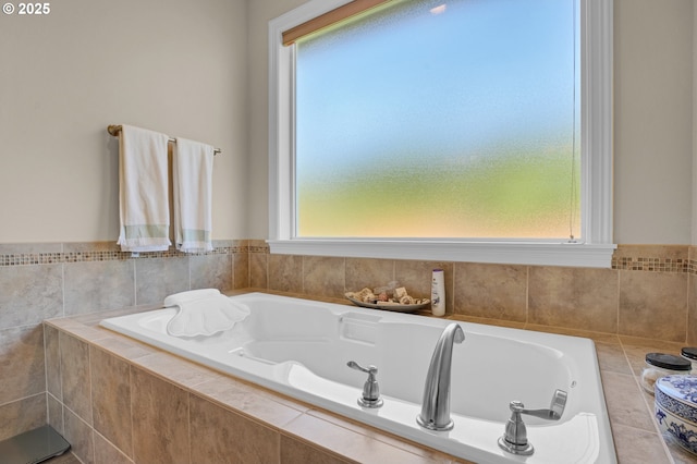 full bath with a healthy amount of sunlight and a bath