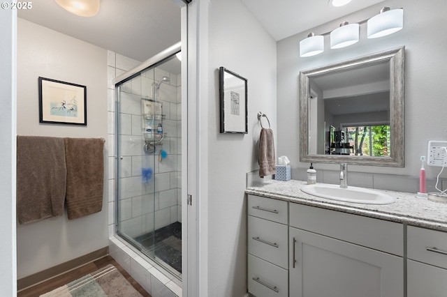 16760 SW Monaco Ln, Portland, OR 97224 - full bathroom with vanity and a stall shower