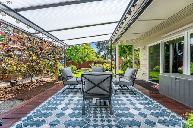 16760 SW Monaco Ln, Portland, OR 97224 - fenced backyard featuring an outdoor living space