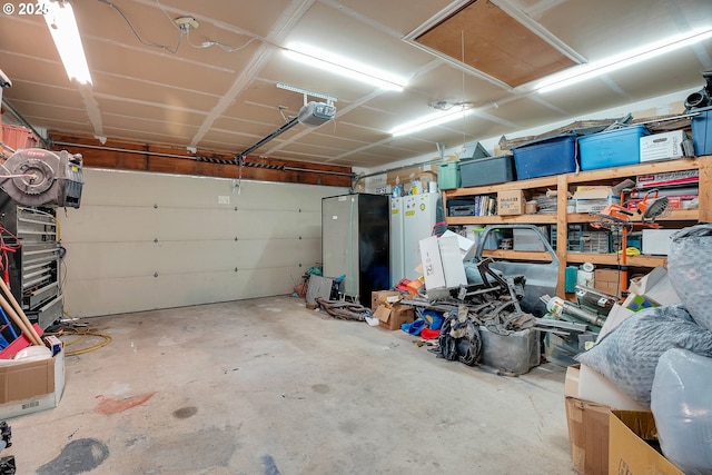 garage featuring a garage door opener