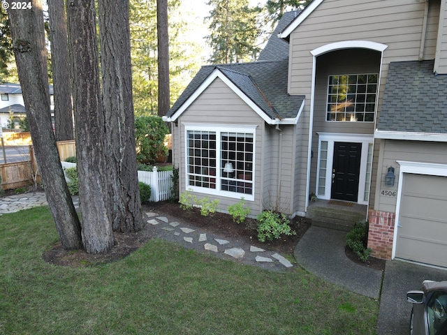4506 Black Forest Ct, Lake Oswego, OR 97035 - view of front of house featuring a shingled roof and entry steps