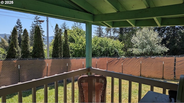 exterior space featuring fence