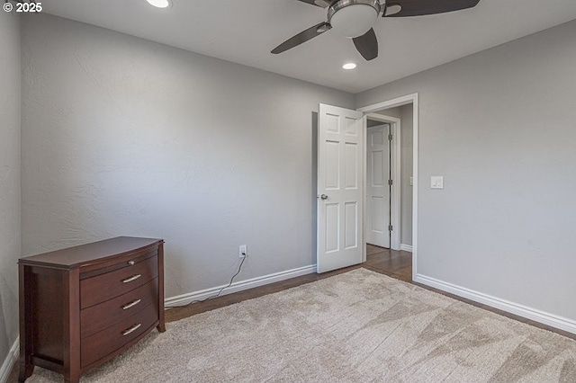 1216 Montgomery Pl NE, Albany, OR 97321 - unfurnished bedroom featuring recessed lighting, baseboards, and ceiling fan