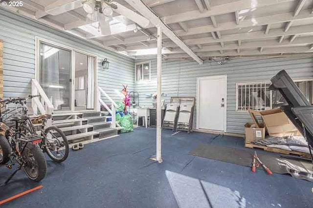 1216 Montgomery Pl NE, Albany, OR 97321 - view of patio with entry steps and a ceiling fan