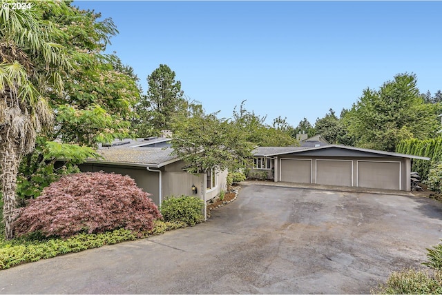 view of home's exterior featuring a garage