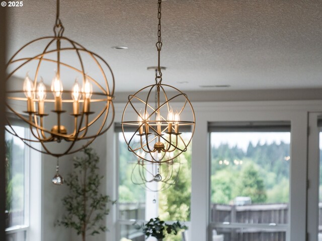 1703 S Farm View Loop, Ridgefield, WA 98642 - detailed view of a chandelier and a textured ceiling