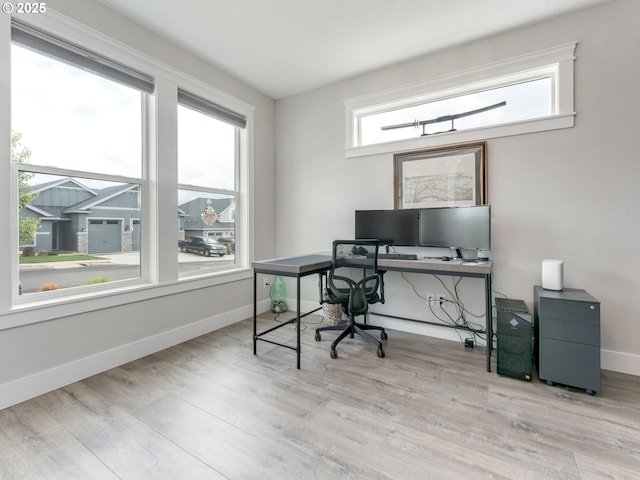 1703 S Farm View Loop, Ridgefield, WA 98642 - office with baseboards and wood finished floors