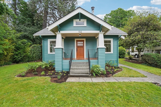 152 S Palatine Hill Rd, Portland, OR 97219 - view of front of property featuring a porch, a front yard, and roof with shingles