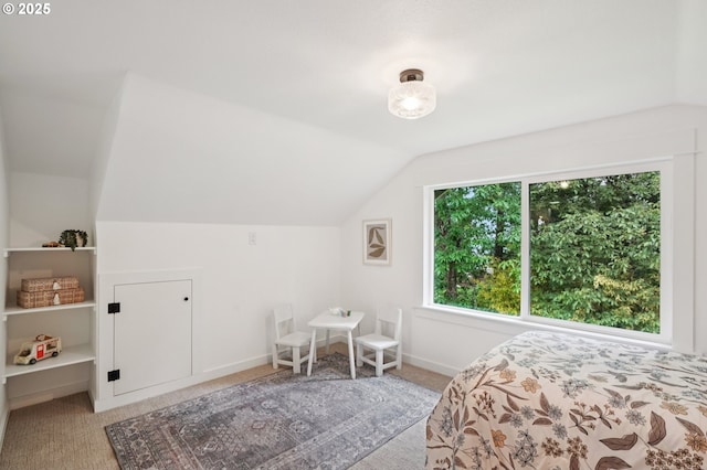 152 S Palatine Hill Rd, Portland, OR 97219 - carpeted bedroom with vaulted ceiling and baseboards