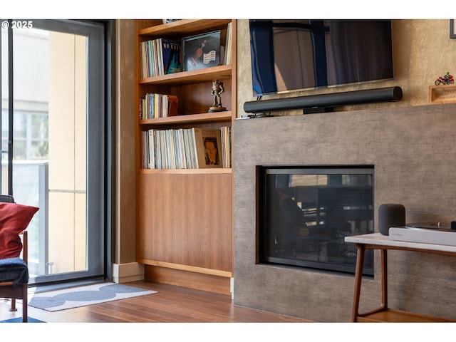 details with wood finished floors