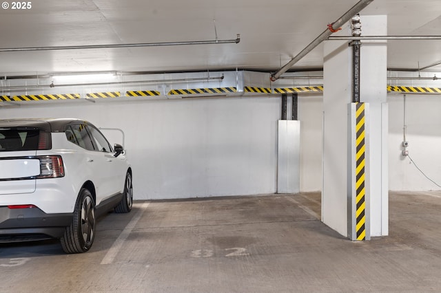 view of parking garage