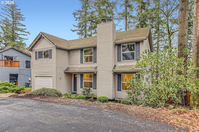 view of front of home featuring a garage