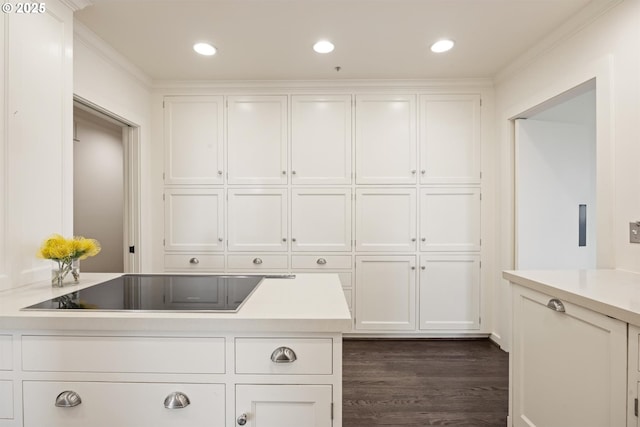 616 NW Westover Ter, Portland, OR 97210 - laundry area with dark wood finished floors and recessed lighting