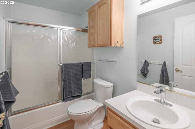 7874 Jani Ct NE, Keizer, OR 97303 - full bathroom featuring vanity, combined bath / shower with glass door, and toilet