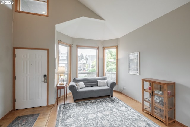 7874 Jani Ct NE, Keizer, OR 97303 - entryway featuring light wood-style flooring and high vaulted ceiling