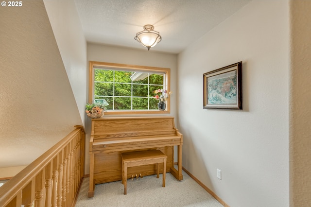 5200 NW 168th Pl, Portland, OR 97229 - sitting room with carpet, a textured ceiling, and baseboards