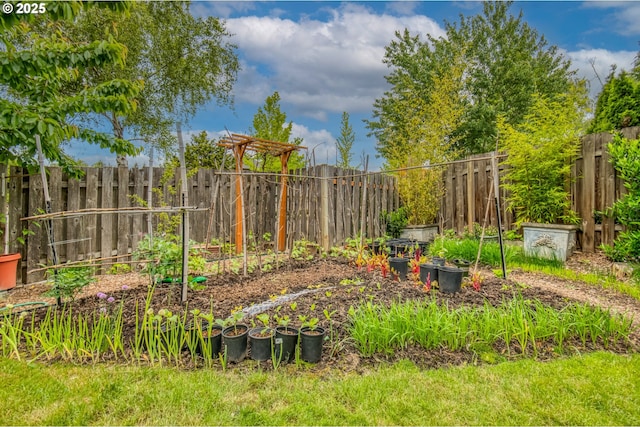 5200 NW 168th Pl, Portland, OR 97229 - fenced backyard with a vegetable garden