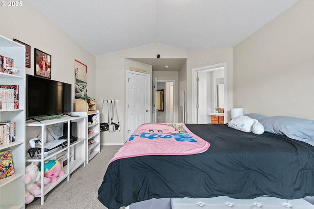 30366 SW Ruth St Unit 70, Wilsonville, OR 97070 - bedroom with carpet flooring, baseboards, and lofted ceiling