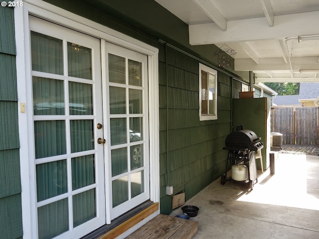 335 Kourt Dr, Eugene, OR 97404 - view of patio / terrace with a grill and french doors