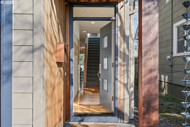 view of doorway to property