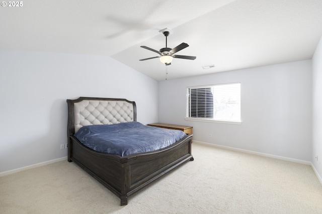 3981 N Boomer Dr, Newberg, OR 97132 - bedroom featuring carpet, vaulted ceiling, and ceiling fan