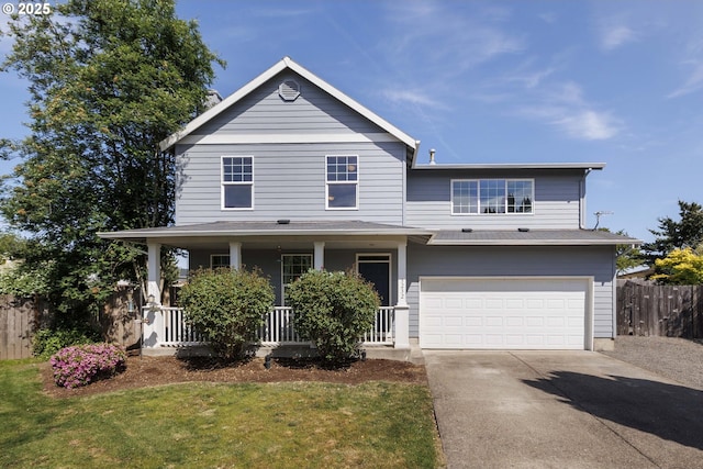 3232 Aspenwood Pl, Forest Grove, OR 97116 - traditional-style house featuring driveway, a garage, and covered porch